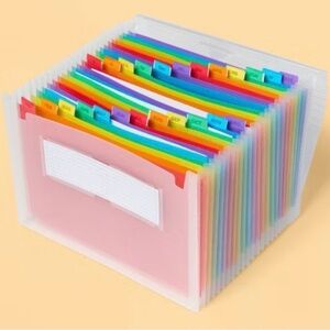 24 Pocket Expanding File Folder Letter Size Clear - Up & Up